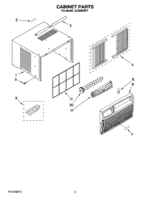03 - Cabinet Parts parts for Whirlpool Air Conditioner ACQ062PS7 from AppliancePartsPros.com