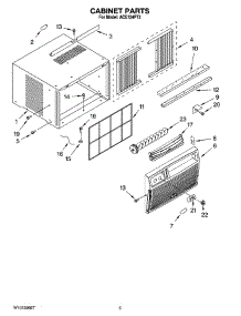 03 - Cabinet Parts parts for Whirlpool Air Conditioner ACE124PT2 from AppliancePartsPros.com