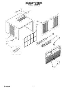 03 - Cabinet Parts parts for Whirlpool Air Conditioner ACQ068PS5 from AppliancePartsPros.com