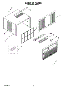 03 - Cabinet Parts parts for Whirlpool Air Conditioner ACQ082PS5 from AppliancePartsPros.com