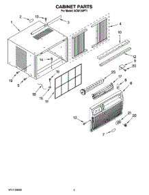 03 - Cabinet Parts parts for Whirlpool Air Conditioner ACM124PT1 from AppliancePartsPros.com