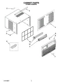 03 - Cabinet Parts parts for Whirlpool Air Conditioner ACQ058PS5 from AppliancePartsPros.com