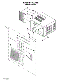 03 - Cabinet Parts parts for Whirlpool Air Conditioner ACQ158PT0 from AppliancePartsPros.com