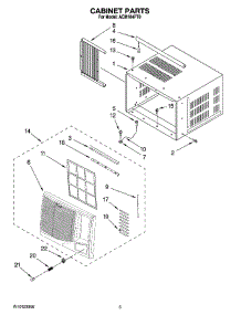 03 - Cabinet Parts parts for Whirlpool Air Conditioner ACM184PT0 from AppliancePartsPros.com