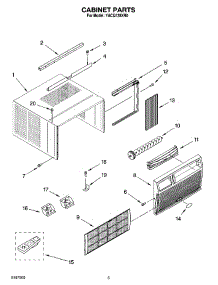 03 - Cabinet Parts parts for Whirlpool Air Conditioner YACQ128XR0 from AppliancePartsPros.com
