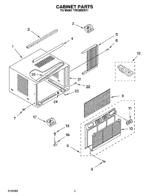 03 - Cabinet Parts parts for Whirlpool Air Conditioner YACQ082XK1 from AppliancePartsPros.com
