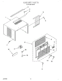 04 - Cabinet parts for Whirlpool Air Conditioner RA810 from AppliancePartsPros.com