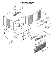 03 - Cabinet Parts parts for Whirlpool Air Conditioner ACC108PT0 from AppliancePartsPros.com