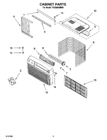 03 - Cabinet Parts parts for Whirlpool Air Conditioner YACM052MM0 from AppliancePartsPros.com