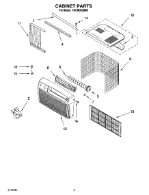 03 - Cabinet Parts parts for Whirlpool Air Conditioner YACM062MM0 from AppliancePartsPros.com