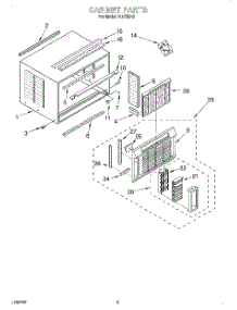 04 - Cabinet parts for Whirlpool Air Conditioner RE183A2 from AppliancePartsPros.com