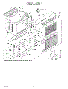 03 - Cabinet parts for Whirlpool Air Conditioner BHAC1800BS2 from AppliancePartsPros.com