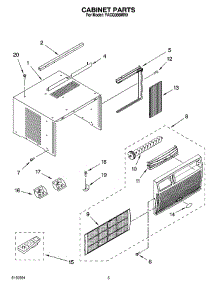 03 - Cabinet Parts parts for Whirlpool Air Conditioner YACQ088MR0 from AppliancePartsPros.com