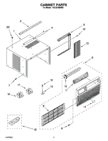 03 - Cabinet Parts parts for Whirlpool Air Conditioner YACQ108MR0 from AppliancePartsPros.com