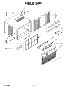 03 - Cabinet Parts parts for Whirlpool Air Conditioner ACQ128PT0 from AppliancePartsPros.com
