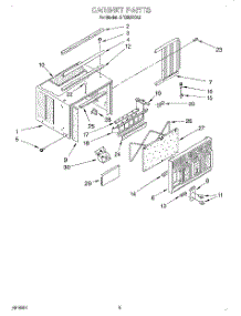 03 - Cabinet parts for Whirlpool Air Conditioner AR0500XA3 from AppliancePartsPros.com