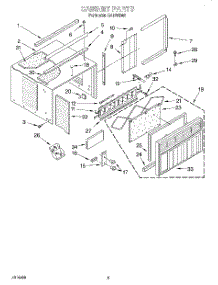 03 - Cabinet parts for Whirlpool Air Conditioner CA10WR42 from AppliancePartsPros.com