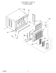 03 - Cabinet parts for Whirlpool Air Conditioner ACH082XD1 from AppliancePartsPros.com