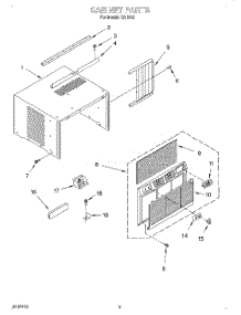 04 - Cabinet parts for Whirlpool Air Conditioner RA1210 from AppliancePartsPros.com