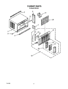 04 - Cabinet parts for Whirlpool Air Conditioner RE183A1 from AppliancePartsPros.com