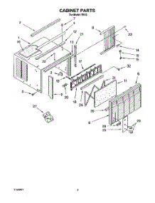 04 - Cabinet parts for Whirlpool Air Conditioner R612 from AppliancePartsPros.com