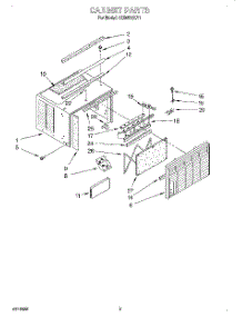 03 - Cabinet parts for Whirlpool Air Conditioner ACM492XA1 from AppliancePartsPros.com