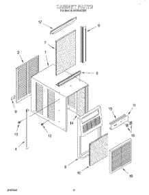 03 - Cabinet parts for Whirlpool Air Conditioner ACS052XH0 from AppliancePartsPros.com