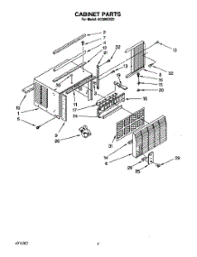 03 - Cabinet parts for Whirlpool Air Conditioner ACQ062XZ0 from AppliancePartsPros.com