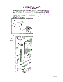 05 - Installation parts for Whirlpool Air Conditioner ACQ062XW1 from AppliancePartsPros.com