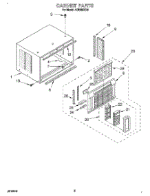 03 - Cabinet parts for Whirlpool Air Conditioner ACE082XD0 from AppliancePartsPros.com