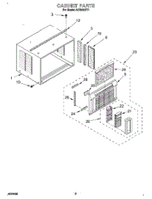 03 - Cabinet parts for Whirlpool Air Conditioner ACE082XY1 from AppliancePartsPros.com