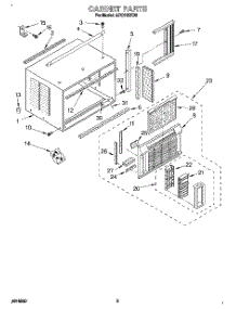 03 - Cabinet parts for Whirlpool Air Conditioner ACQ102XD0 from AppliancePartsPros.com