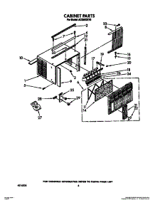 04 - Cabinet parts for Whirlpool Air Conditioner ACQ052XY0 from AppliancePartsPros.com