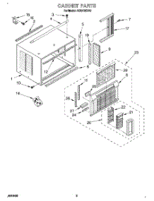 03 - Cabinet parts for Whirlpool Air Conditioner ACQ102XA0 from AppliancePartsPros.com
