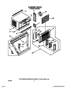 04 - Cabinet parts for Whirlpool Air Conditioner ACQ184XX1 from AppliancePartsPros.com