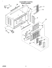 03 - Cabinet parts for Whirlpool Air Conditioner ACQ102RA0 from AppliancePartsPros.com