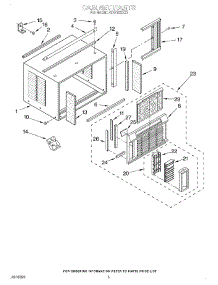 03 - Cabinet parts for Whirlpool Air Conditioner ACQ102XZ1 from AppliancePartsPros.com