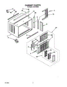 03 - Cabinet parts for Whirlpool Air Conditioner ACQ102RZ0 from AppliancePartsPros.com