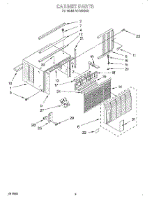 03 - Cabinet parts for Whirlpool Air Conditioner ACQ052XZ0 from AppliancePartsPros.com
