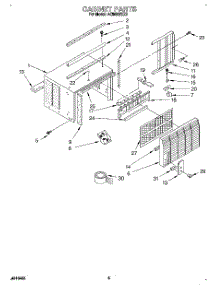03 - Cabinet parts for Whirlpool Air Conditioner ACQ052XZ2 from AppliancePartsPros.com