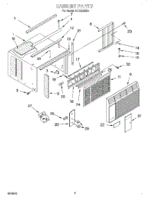 03 - Cabinet parts for Whirlpool Air Conditioner ACQ052XD0 from AppliancePartsPros.com