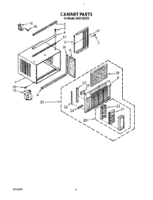 04 - Cabinet parts for Whirlpool Air Conditioner ACQ102XZ0 from AppliancePartsPros.com
