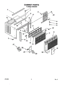 03 - Cabinet parts for Whirlpool Air Conditioner ACQ052XA0 from AppliancePartsPros.com