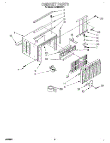 03 - Cabinet parts for Whirlpool Air Conditioner ACM052XZ1 from AppliancePartsPros.com