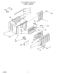 03 - Cabinet parts for Whirlpool Air Conditioner ACM052XF0 from AppliancePartsPros.com