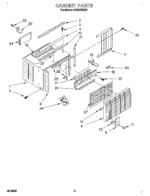 03 - Cabinet parts for Whirlpool Air Conditioner ACM052XE0 from AppliancePartsPros.com