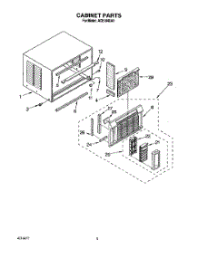03 - Cabinet parts for Whirlpool Air Conditioner ACE184XA0 from AppliancePartsPros.com