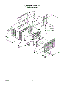 04 - Cabinet parts for Whirlpool Air Conditioner ACM052XX3 from AppliancePartsPros.com