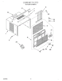 03 - Cabinet parts for Whirlpool Air Conditioner ACM052XH0 from AppliancePartsPros.com