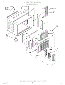 03 - Cabinet parts for Whirlpool Air Conditioner ACQ122XZ1 from AppliancePartsPros.com
